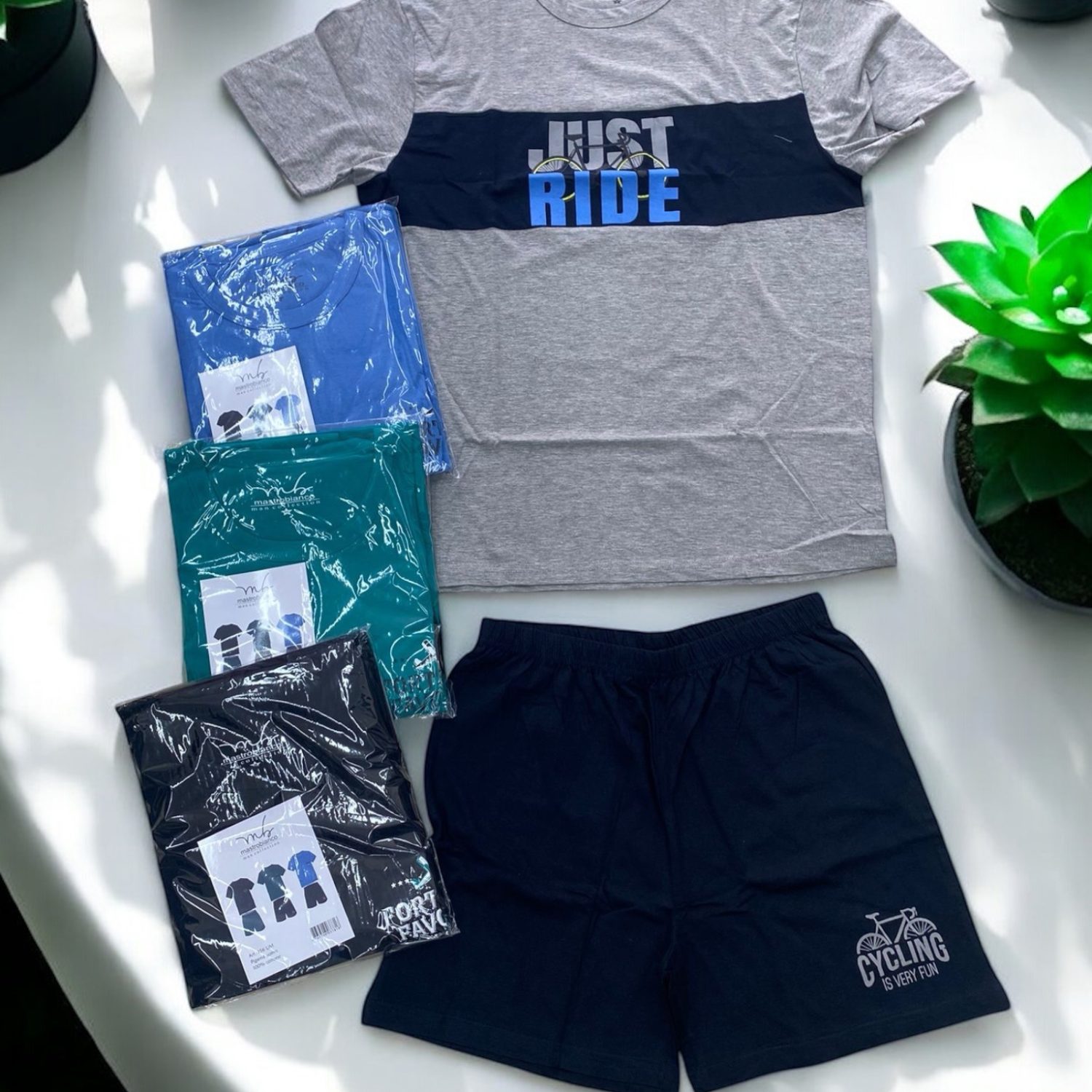 pigiama uomo mezza manica + pantaloncino